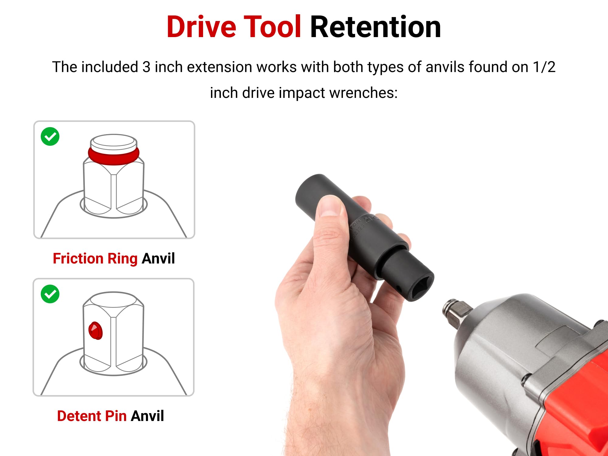 TEKTON 1/2 Inch Drive Impact Flip Socket Set, 6-Piece | SIF92400